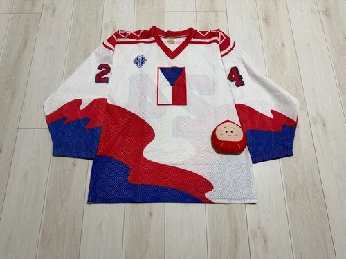 Czechoslovakia 1991-92 National Ice Hockey Tackla Game Worn Jersey Size L