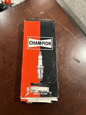 Vintage Champion RF11YC Spark Plugs Stock No 22 Copper Plus Resistor Box of 8