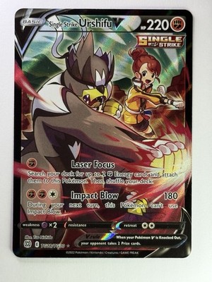 Single Strike Urshifu V TG18/TG30 Holo Brilliant Stars Pokemon Gem Mint