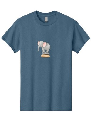 Elephant-On-Stones Mens Graphic Tee, 100% Cotton, Casual Summer Wear