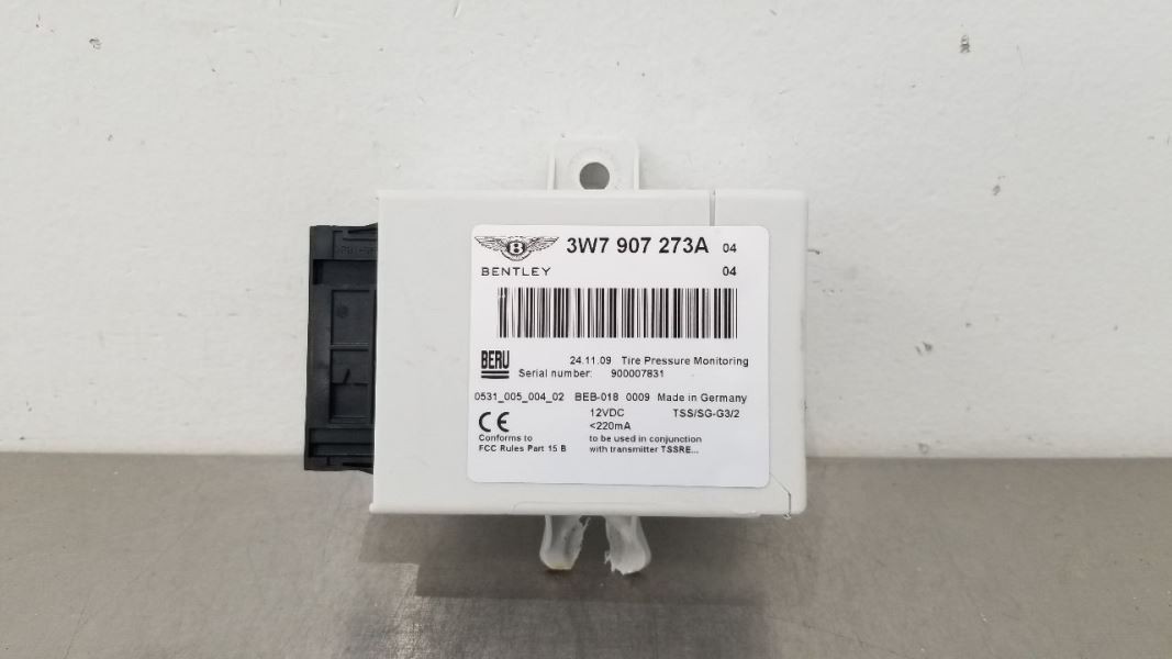 10 BENTLEY CONTINENTAL GT TIRE PRESSURE MONITOR TPMS CONTROL MODULE 3W7907273A