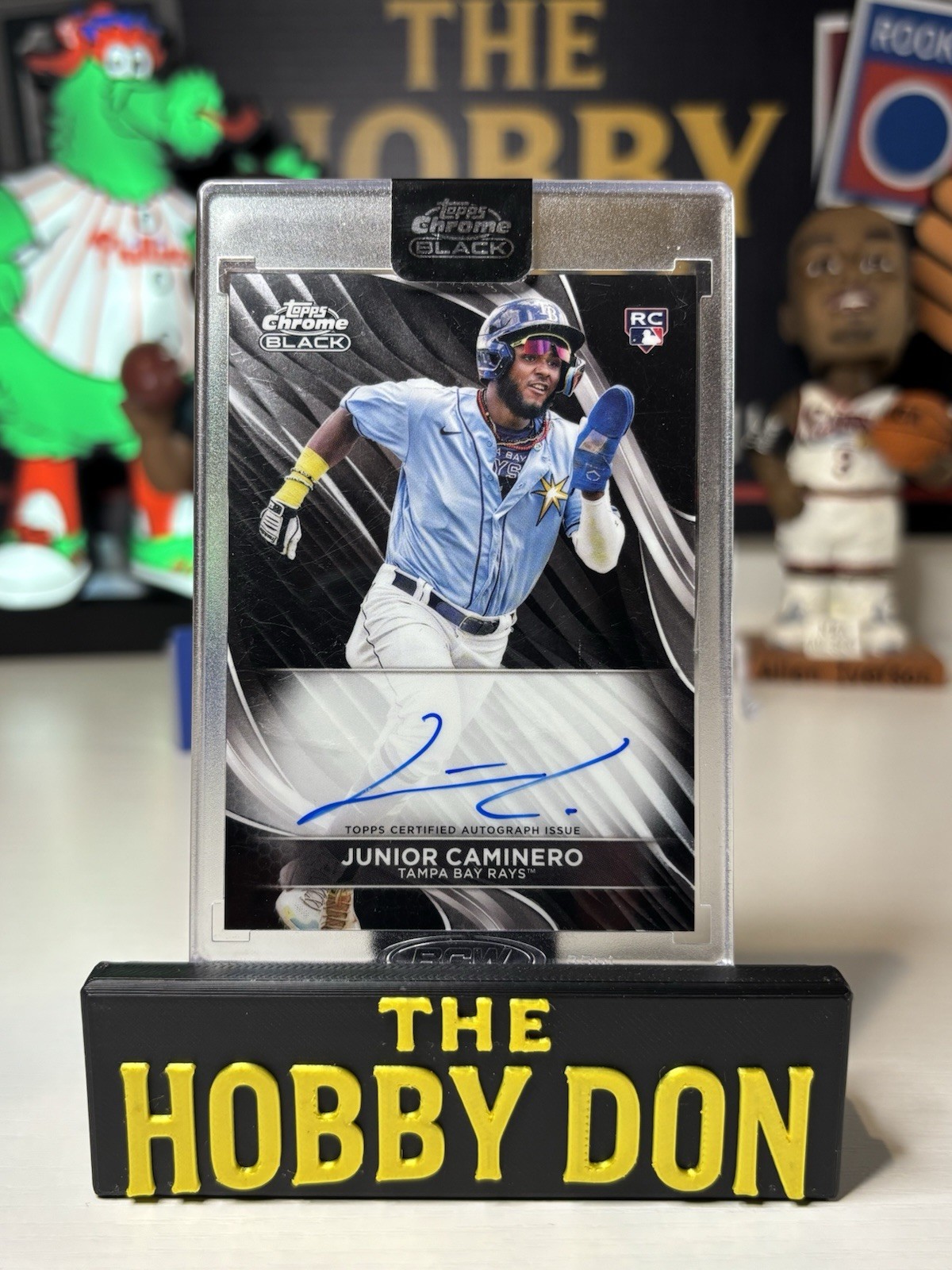 2024 Topps Chrome Black - Autographs Junior Caminero #CBA-JCA (AU, RC)