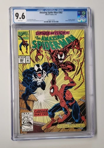 Amazing Spider-Man #362 CGC 9.6 New Slab  2nd Carnage Appearance