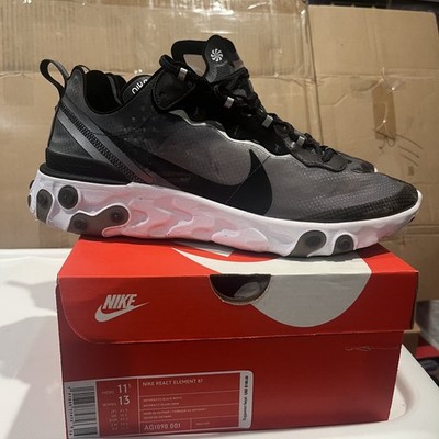 Nike React Element 87 Anthracite size 11.5 Mens CLEAN (VNDS)