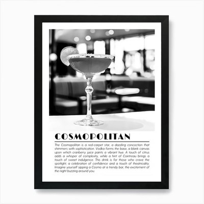 Cosmopolitan 5 Art Print Framed Wal Framed Wall Art Poster Canvas Print Picture
