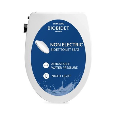 Bio Bidet Slim Zero Non Electric Bidet Toilet Seat Elongated, Low P... Fast Ship
