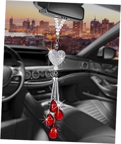 Rearview Mirror Ornaments Bling Car Mirror Hanging Accessories Car Decorations