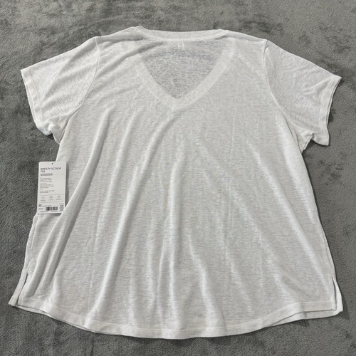 Athleta Size 2XL Breezy Scoop V-Neck Tee in White NWT $49 MSRP - Picture 4 of 7