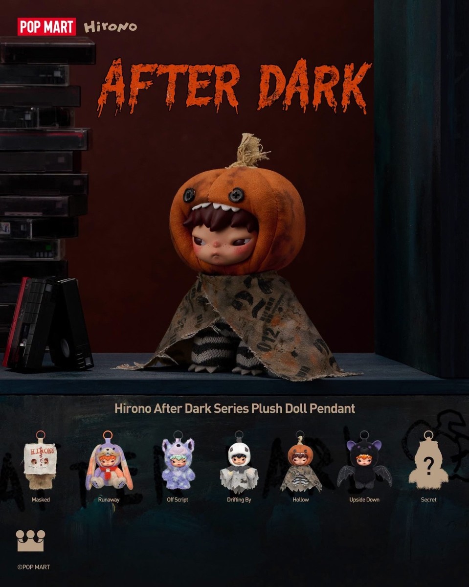 POP MART Hirono After Dark Series Plush Doll Pendant Us Seller 