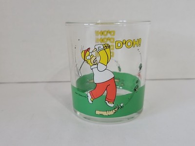 Nutella The Simpsons Collectable Glass Tumbler 2000 Homer Golf D'OH! Rare