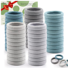 100 Pcs Thick Seamless Hair Ties, Ponytail Holders Hair Accessories for Women Gi