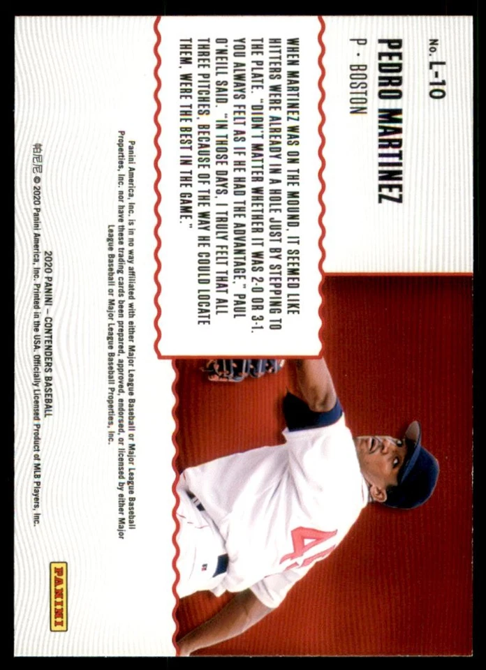 2020 Panini Contenders Legacy #10 Pedro Martinez - BB - Image 2 of 2