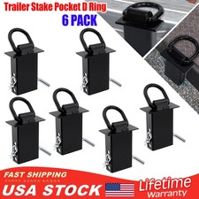 6 Pack Heavy Duty Stake Pocket D Rings Adjustable 16200 Lbs Stake Pocket D-ring 6 Pack Heavy Duty Stake Pocket D Rings Adjustable 16200 Lbs Stake Pocket D-ring