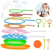 Bubble Wands Set - Big Bubbles Wand Funny Bubbles Maker with Tray, Nice for