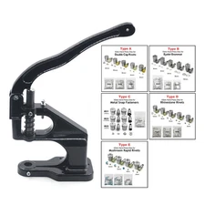 Black Hand Press Machine Tool Eyelet Rivets Snap Buttons Rhinestone DIY Craft