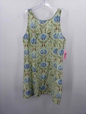Pre-Owned Loft Green Size 10 Short Sleeveless Dress