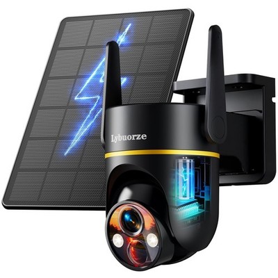 4MP Wireless Outdoor Security Camera Solar Powered WiFi 6 PTZ Color Night Vision