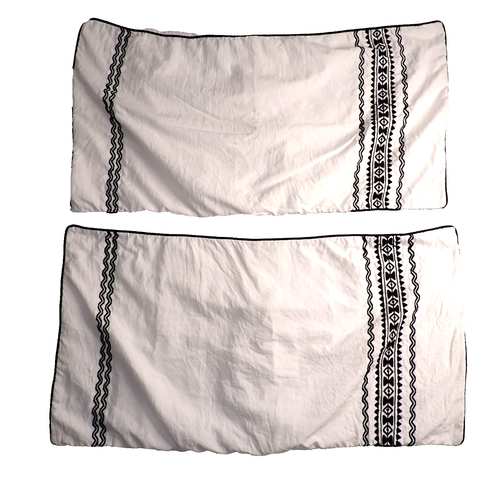 Better Homes & Gardens Black White Embroidered 2-Piece Pillow Sham, King - Picture 4 of 5