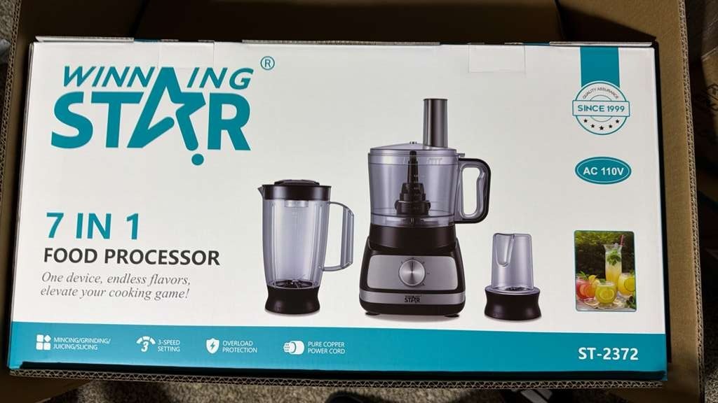 Winning Star 7-in-1 Food Processor Blender Chopper Juicer Mi