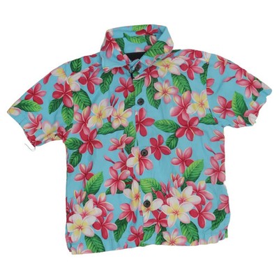 Kai-Veikau, Kurzarmhemd, Größe: 92, Blau/Pink/Grün, Baumwolle, Blumen #ek9