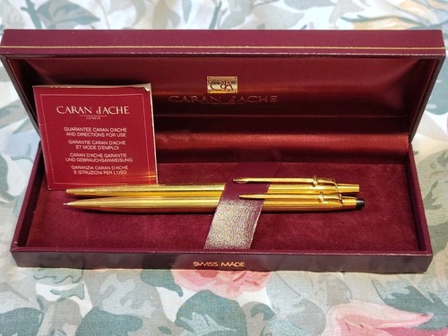 Caran Dache Madison Gold Plated Ball Point Pen Made In Swiss