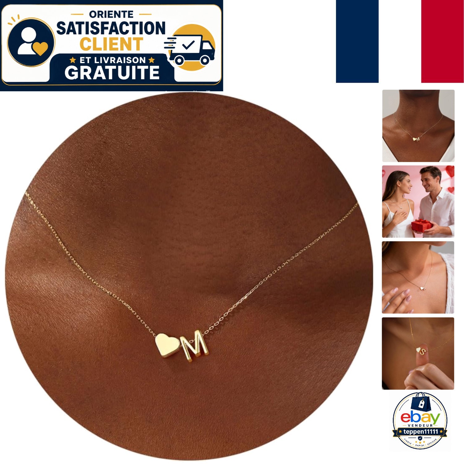 Collier Cœur Élégant Or 14 Carats Bijou Tendance pour Style Minimaliste Quotidien