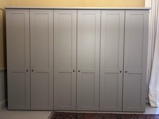 John Lewis Marlow 300cm Hinged Wardrobe Pebble Grey