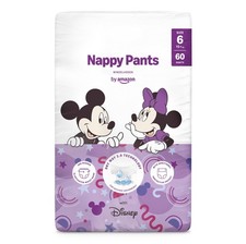 by Amazon Disney Nappy Pants Size 6 (15 kg) 60 Count White (Previously a Mama 0.25 per nappy