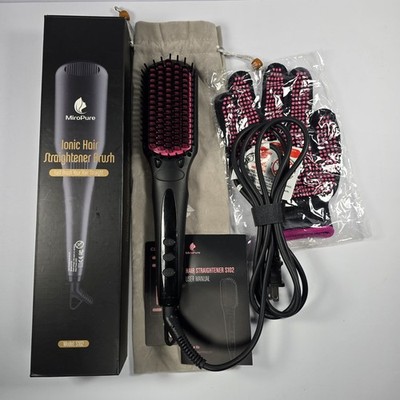 MiroPure S102 Ionic Hair Straightener Brush Electric All Hair Types 16 Settings