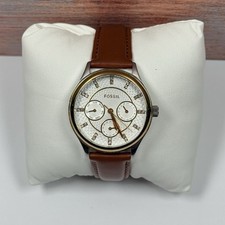 Fossil Modern Sophisticate BQ3408 White Dial Brown Leather Women  s Watch