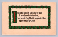 Vintage Christmas Poem Postcard BOSTON Hagerstown Coffee Ads 1910s