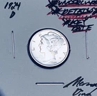 1924-D  UNCIRCULATED DETAILS!  KEY DATE!  U.S. MERCURY DIME.  WOW!