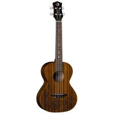 Luna Uke Lizard Mahogany Tenor Ukulele Package w/ Tuner, Chord Chart, and Bag