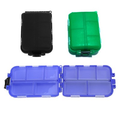 10 Grid Compartment Organizers Container Waterproof Fish Lures Box Tackle Case