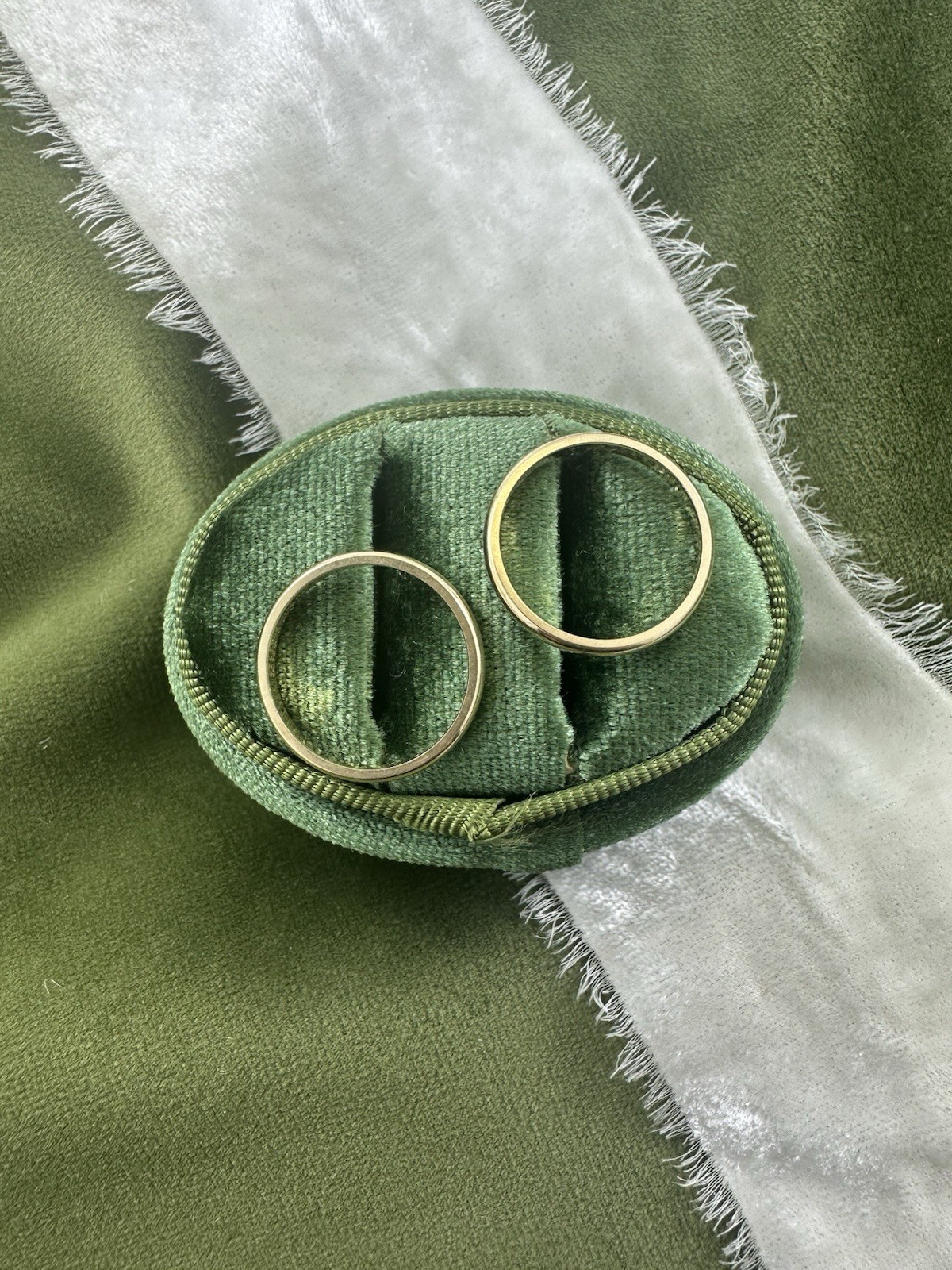 Simple 14k Solid Yellow Gold 2mm Rounded SET OF 2… - image 5