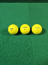 Nitro Ultimate Distance Golf Balls / Yellow / 1 Sleeve, 3 Golf Balls