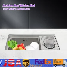 Kitchen Sink, Stainless Steel Kitchen Sink, Stainless Steel Sink with Cup Washer