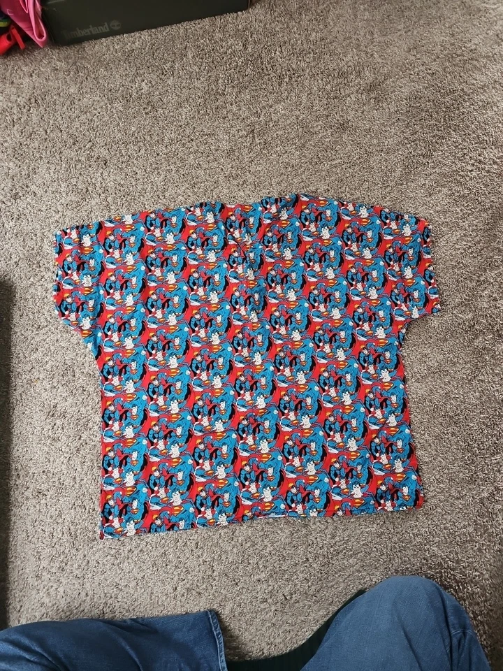 Superman Scrub Top , Original, Handmade - Image 2 of 3