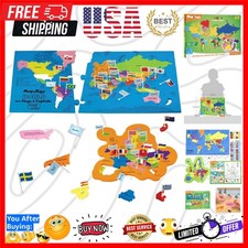 Mapology World Map Puzzle - Includes Country Flags  Capitals  Fun Jigsaw Pu...