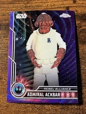 2023 Topps Chrome Star Wars Admiral Ackbar Purple Wave Refractor 47