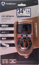 Southwire MULTIMETER Compact 3-in-1 CAT IV Multimeter 600V NCV Worklight 16020N