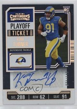 2023 Panini Contenders Rookie Playoff Ticket 21/149 Kobie Turner #153 Auto 1ij1