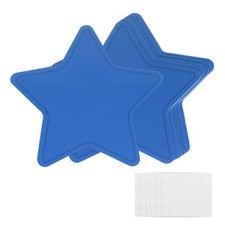 100 Pcs Star Cutouts 3.3x3.5 Inch Paper Cards Classroom Bulletin Board Blue