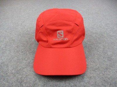 Salomon Hat Cap Strap Back Men One Size Red Running Lightweight Panel Pickleball