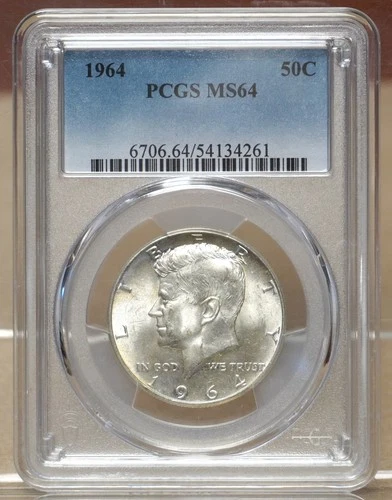 1964 KENNEDY HALF DOLLAR PCGS MS64 134261