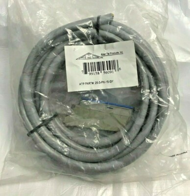 Allen Tel 25-3-CX-15-GY Cable Assembly-One Male Plug, 15 FT