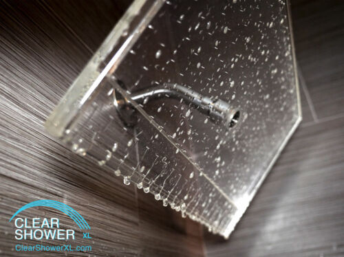 Large Crystal Clear Shower Head - Luxury Firm Pressure Rainfall Showerhead - NEW - Picture 1 of 11