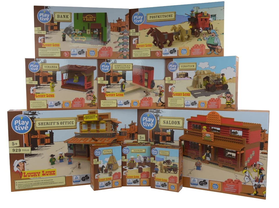 Playtive Clippys Lucky Luke Klemmbausteine Sets nach AUSWAHL NEU OVP