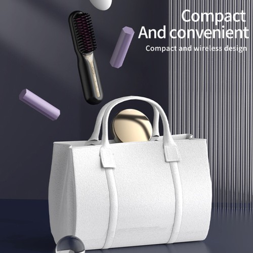 Portable Hair Straightener Brush AntiScald Hair Cordless Hair Straightener Brush - Picture 12 of 15
