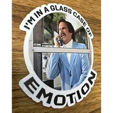 Anchorman | Ron Burgundy | Will Ferrell | Glass case of emotion | Vinyl Sticker